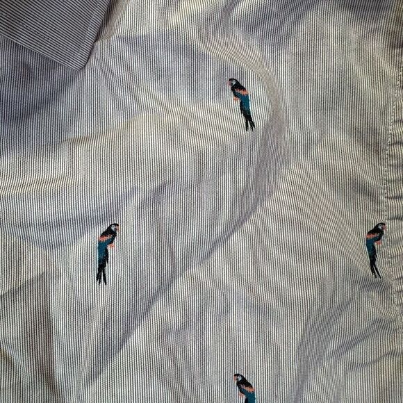 Untuckit Men’s Size Large Regular Fit Casual Button Down Shirt Red Micro Stripe - Picture 3 of 7